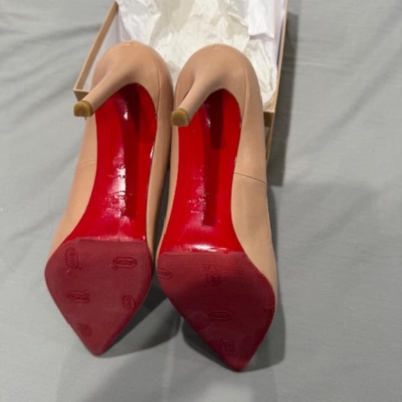 CHRISTIAN LOUBOUTIN kid leather Heels - "PIGALLE 100" -Color "NUDE", Size EU 40 - Picture 2 of 5